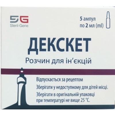 *Декскет р-р д/ин. 25мг/мл амп. 2мл №5 Инфузия *Декскет р-р д/ин. 25мг/мл амп. 2мл №5 Инфузия