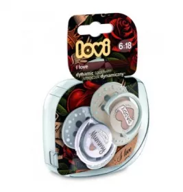 *Пустушка Lovi 22/868 динамічна силіконова 6-18 м 2шт I love
