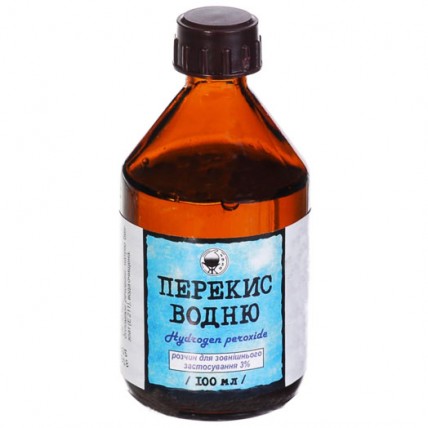 Перекис водню розчин 3% по 100 мл у флаконі 1 шт. - Житомирська ФФ