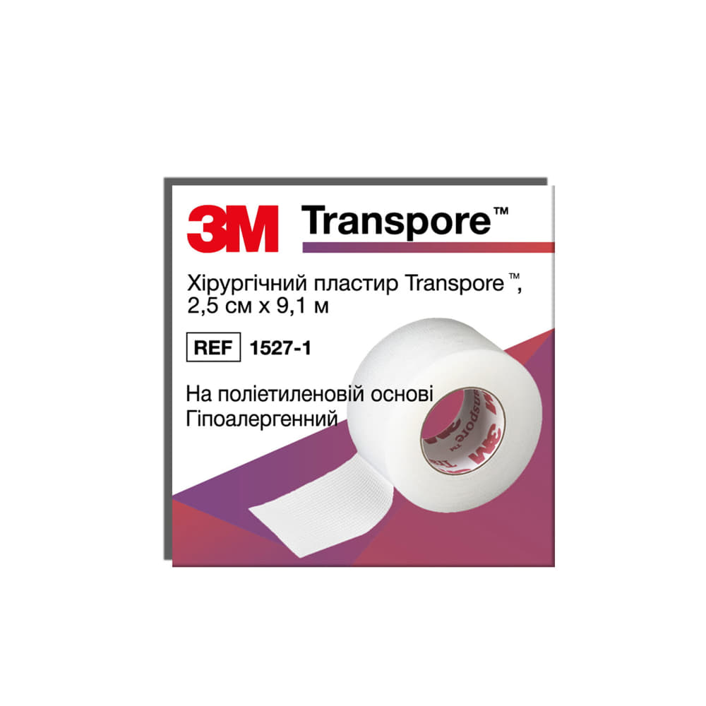 *Пластырь хир. 3М Transpore 2,5 см х 9,1 м №1 *Пластырь хир. 3М Transpore 2,5 см х 9,1 м №1
