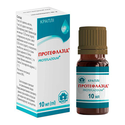 Протефлазід краплі по 10 мл у флаконі