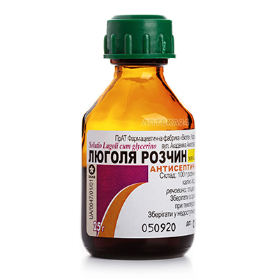 Люголь з гліцерином розчин по 25 мл у флаконі - Віола