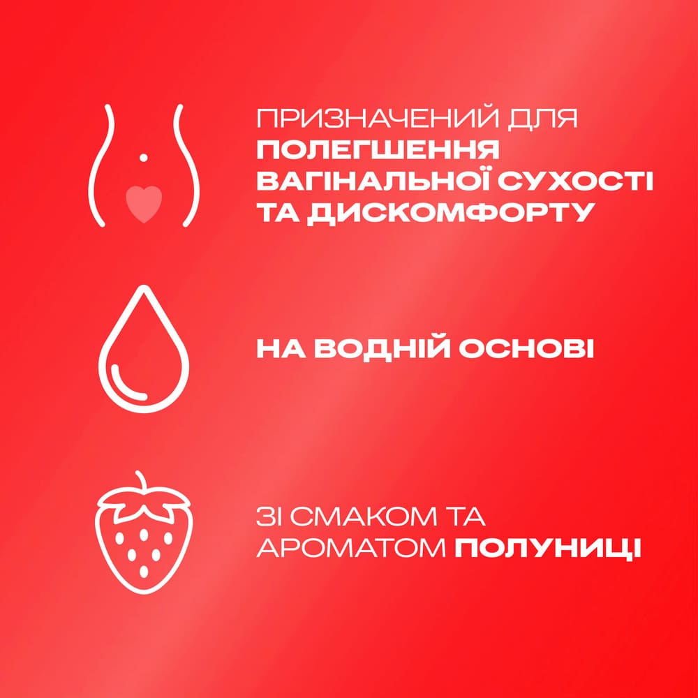 Гель-смазка Durex Cheeky Strawberry  со вкусом и ароматом клубники 50 мл