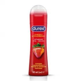 Гель-смазка Durex Cheeky Strawberry  зі смаком та ароматом полуниці 50мл