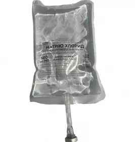 Натрію хлорид розчин для інфузій 0,9% по 500 мл у контейнерах ПВХ