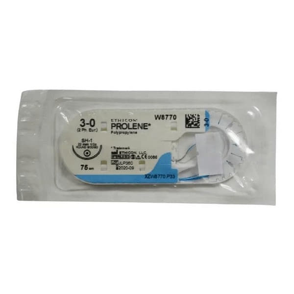 *Пролен USP3/0 W8770 н/розсмокт. голка кол. 22мм 1/2 кола 75см