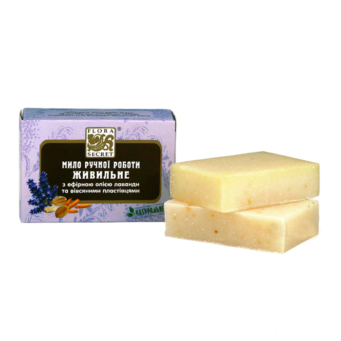 *Мило Flora Secret Живильне з еф. олією лаванди і вівсян. пластівцями 75 г