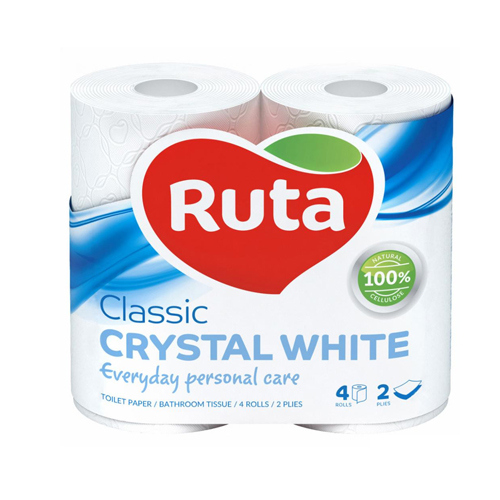 *Туалетная бумага Ruta Classic 2-слойная Белая №4 *Туалетная бумага Ruta Classic 2-слойная Белая №4