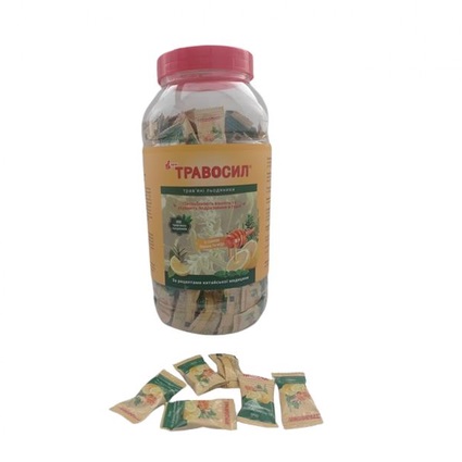 *Травосил льодяники зі смаком лимону та меду контейнер пласт. №300