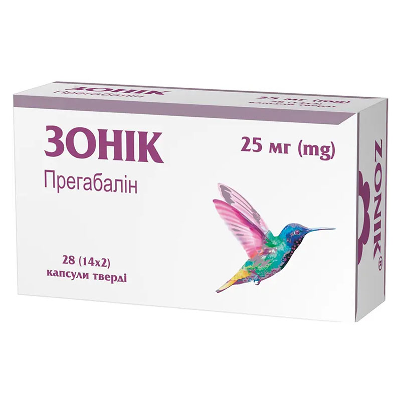 Зонік капсули по 25 мг 28 шт.