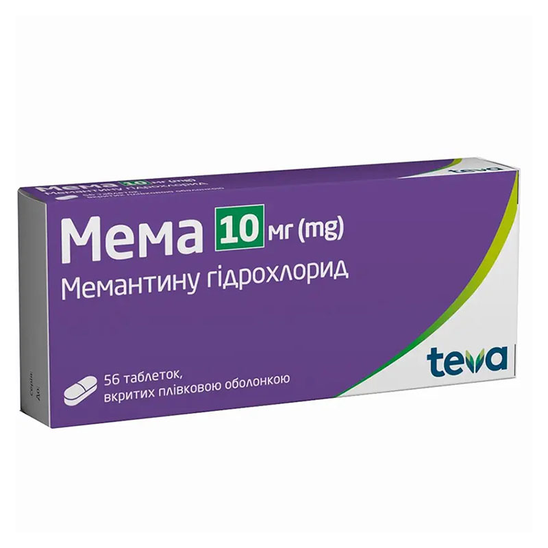 Мема таблетки по 10 мг 56 шт. Мема таблетки по 10 мг 56 шт.