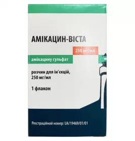 *Амікацин-Віста р-н д/ін. 250 мг/мл фл. 2 мл №1