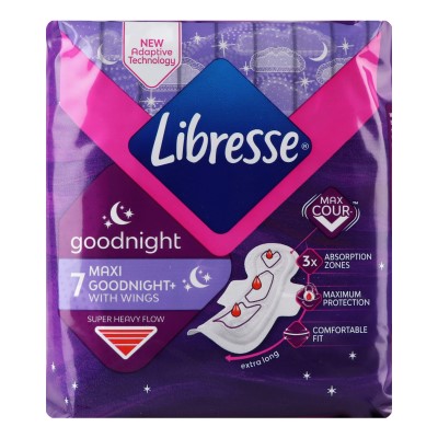 *Прокладки Libresse Maxi Goodnight №7 *Прокладки Libresse Maxi Goodnight №7