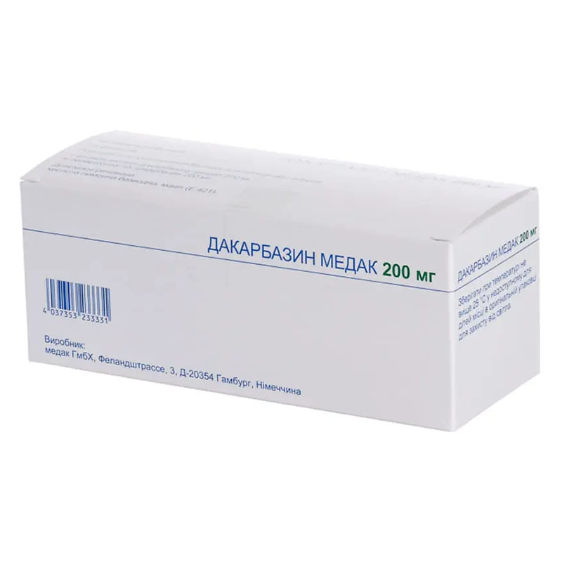 *Дакарбазин Медак пор. д/р-ну д/ін. та інф. 200 мг фл. №10