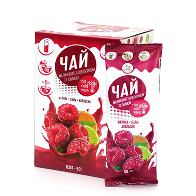 Чай Смакуйте Малиновий з Апельсином та Лаймом 50 г