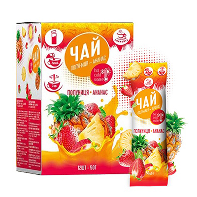 *Чай Смакуйте Полуниця-Ананас 50 г