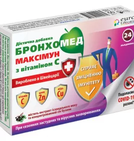 *Бронхомед МаксІммун льодяники №24