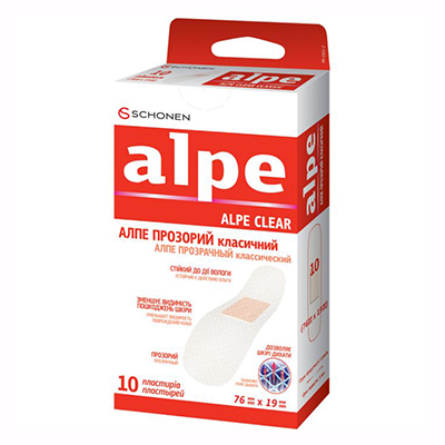 *Лейкопластир Алпе прозорий классік №10