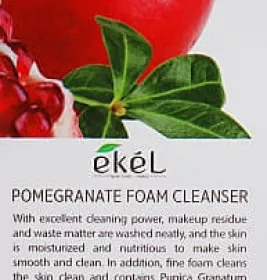 *Пінка Ekel Foam Cleanser для вмивання обличчя Гранат 100 мл
