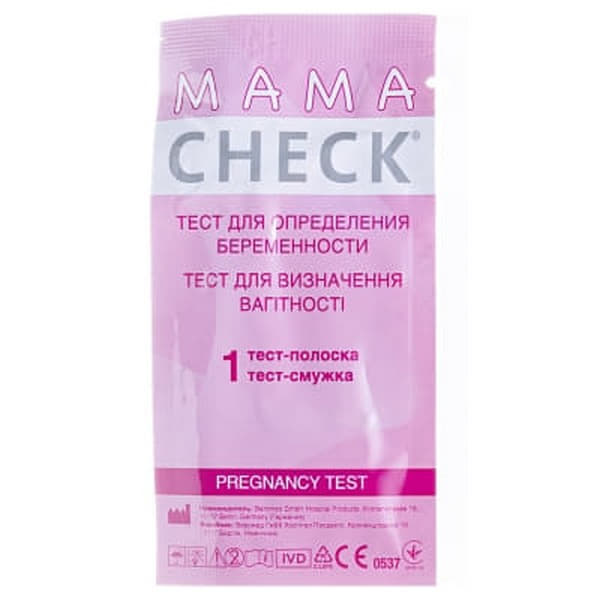 *Тест-смужка Mamacheck для визначення вагітності №1