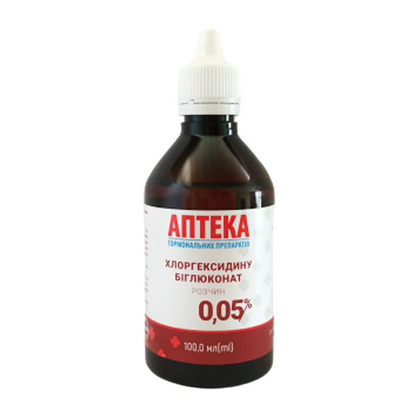 *Хлоргексидину біглюконат 0,05% р-н 100 мл