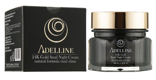 *Крем Adelline нічний 24к золото + Равлик 100 мл