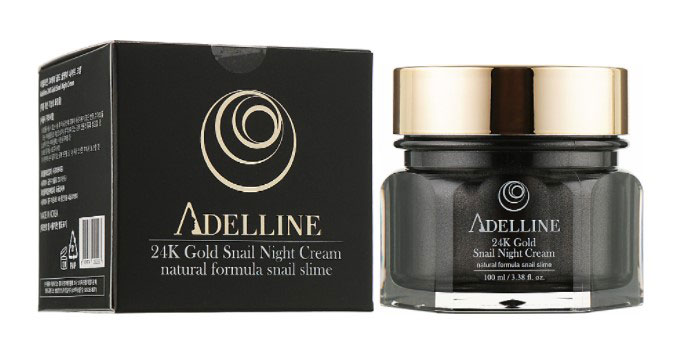 *Крем Adelline нічний 24к золото + Равлик 50 мл