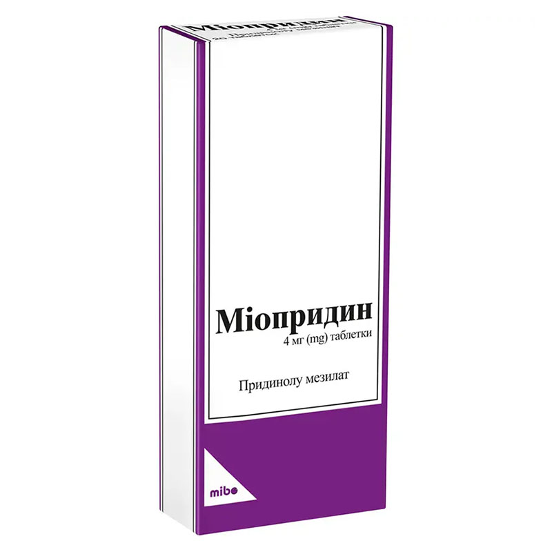 Міопридин таблетки по 4 мг 20 шт.