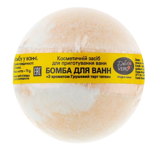 *Бомба для ванн Dolce Vero Грушевий тарт Татен 75 г