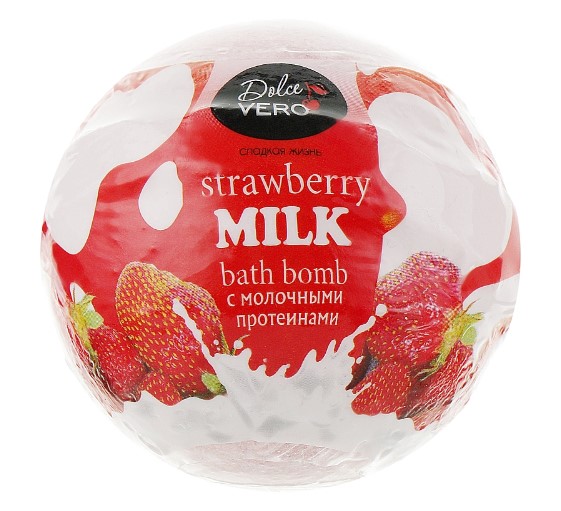 *Бомба для ванн Dolce Vero Полуниця 75 г