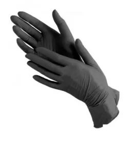 *Перчатки Pura Comfort Black нестерил. нитрил. черные р. S 50 пар