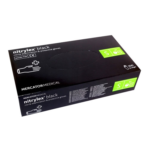 *Перчатки Mercator Medical Nitrylex Black нестерил. нитрил. смотр. без пудры черные р. S пара *Перчатки Mercator Medical Nitrylex Black нестерил. нитрил. смотр. без пудры черные р. S пара