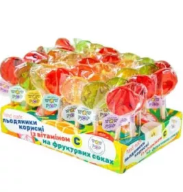 *Льодяники WOW POP з вітаміном С і фруктовим соком 17 г №1