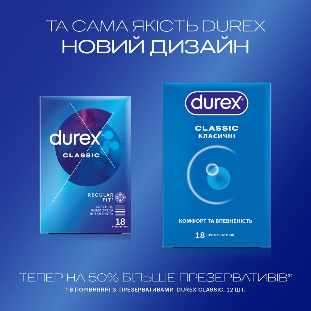Презервативи Durex Classic класичні №18