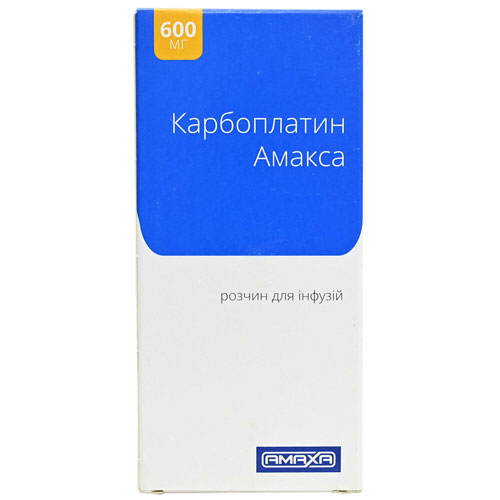 Карбоплатин Амаксу розчин для інфузій 10 мг/мл по 60 мл у флаконі 1 шт.