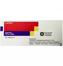 Ламітор таблетки по 100 мг 30 шт.