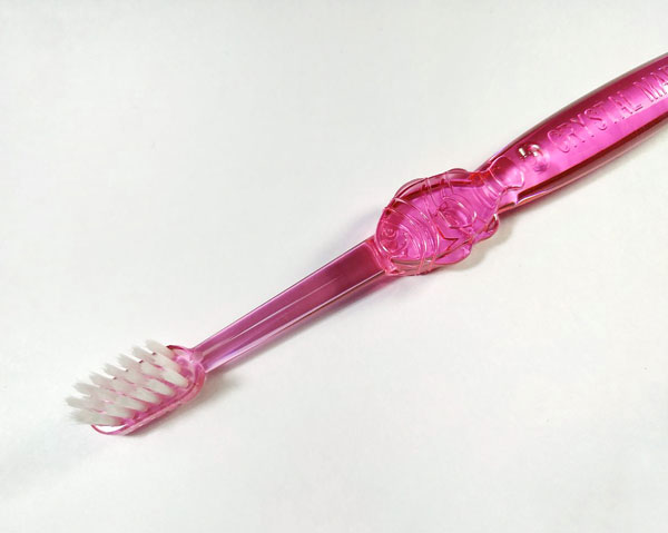 *Зубна щітка Mizuha Crystal Marines для дітей рожева рибка