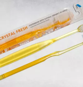 *Зубная щетка Mizuha Crystal Fresh оранжевая мягкая