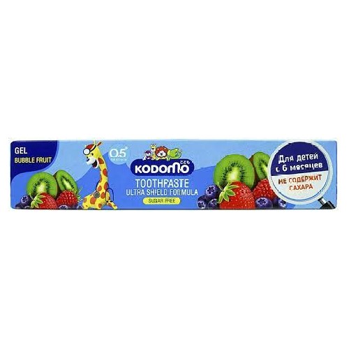 *Зубная гель-паста Kodomo Ultra Shield Bubble Fruit детская 40 г *Зубная гель-паста Kodomo Ultra Shield Bubble Fruit детская 40 г