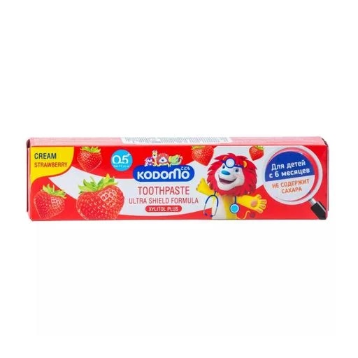 *Зубная гель-паста Kodomo Ultra Shield Клубника детская 40 г *Зубная гель-паста Kodomo Ultra Shield Клубника детская 40 г
