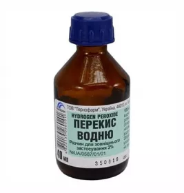Перекис водню розчин 3% по 40 мл у скляному флаконі 1 шт. - Тернофарм
