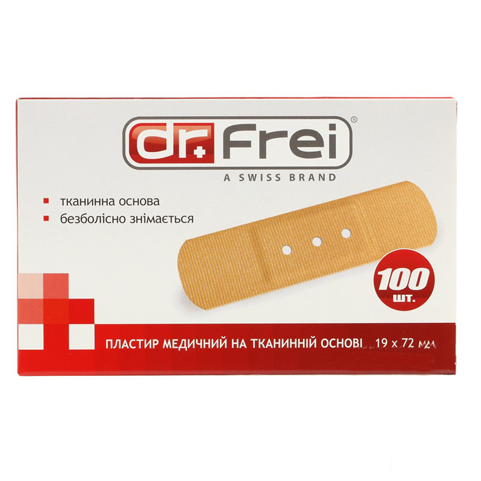 *Пластир Dr.Frei ткан. 19 х 72 мм №1