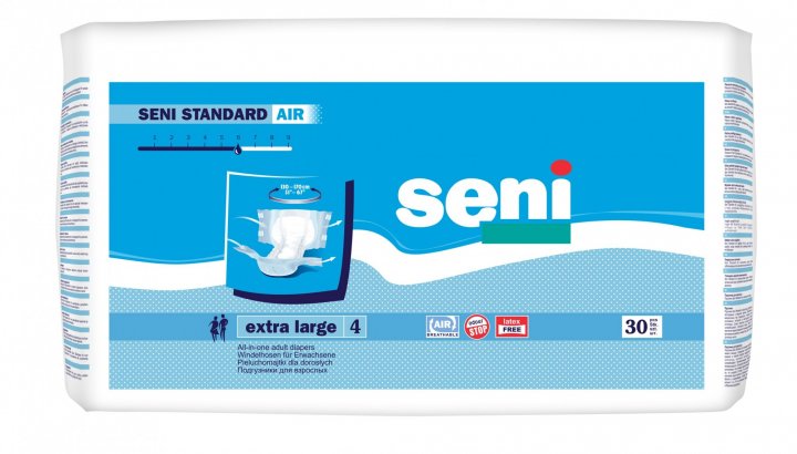 *Подгузники для взрослых Seni Standard Air extra large №30 *Подгузники для взрослых Seni Standard Air extra large №30