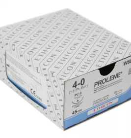 *Пролен 4/0 W8007 ріж. голка 16мм 3/8 45см синій 8634 Н 