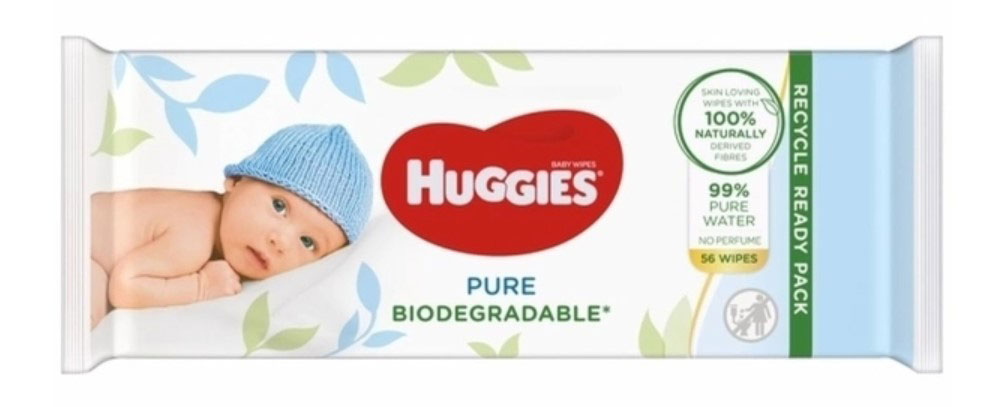 *Серветки дитячі вологі Huggies Pure Gold №56