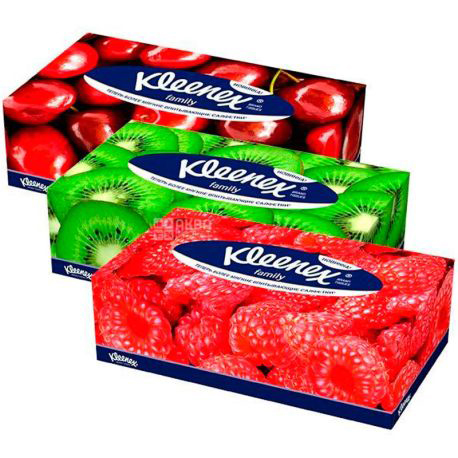 *Серветки Kleenex Family 2-шарові в коробці №150