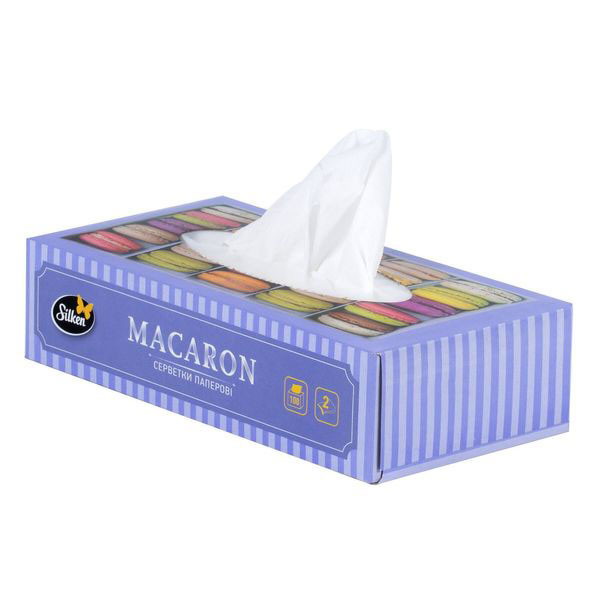 *Серветки Silken Макарон 2-шарові коробка №100