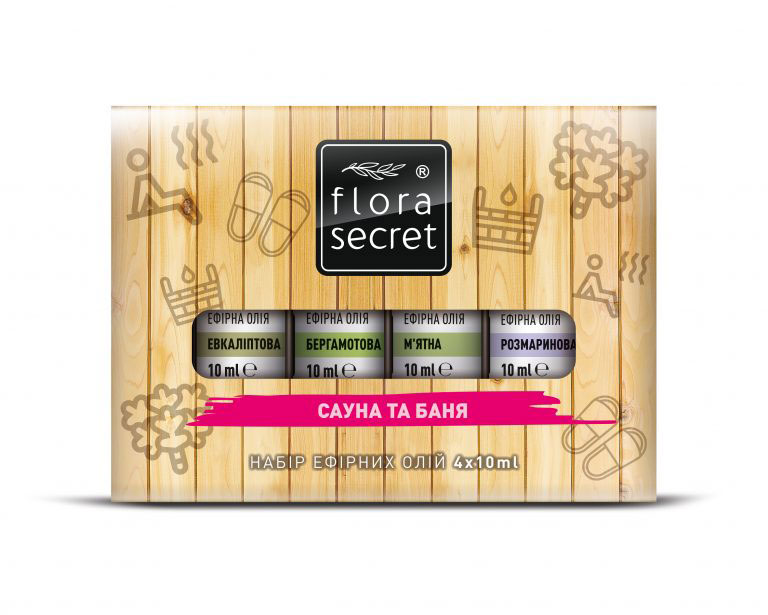 *Набір ефірних олій Flora Secret Сауна і лазня фл. 10 мл №4