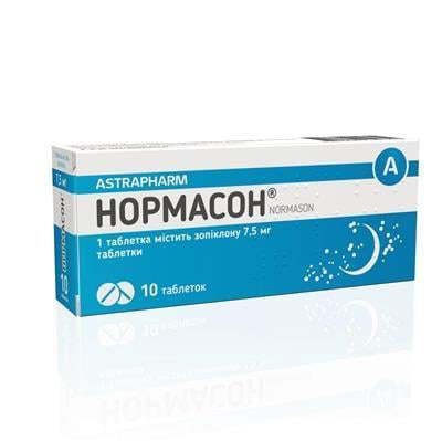 Нормасон таблетки по 7,5 мг 10 шт. Нормасон таблетки по 7,5 мг 10 шт.