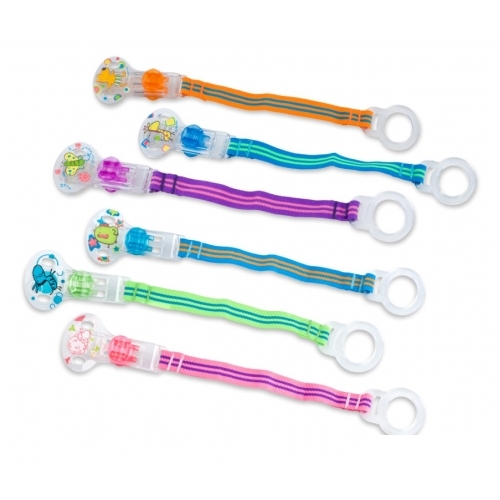 *Кліпса для пустушок Nuby на стрічці (колір в асорт.)